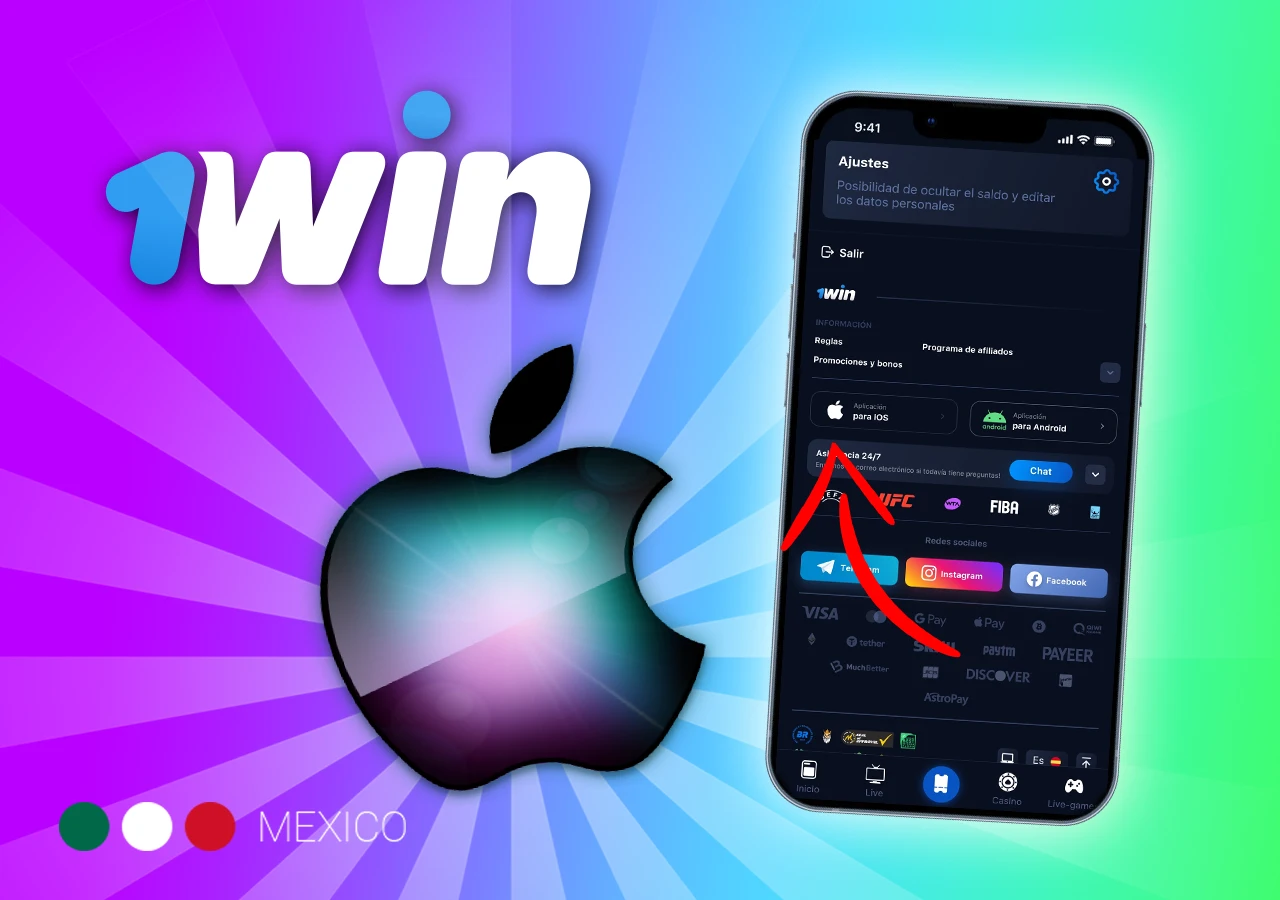 Cómo descargar e instalar la 1win aplicación en iOS